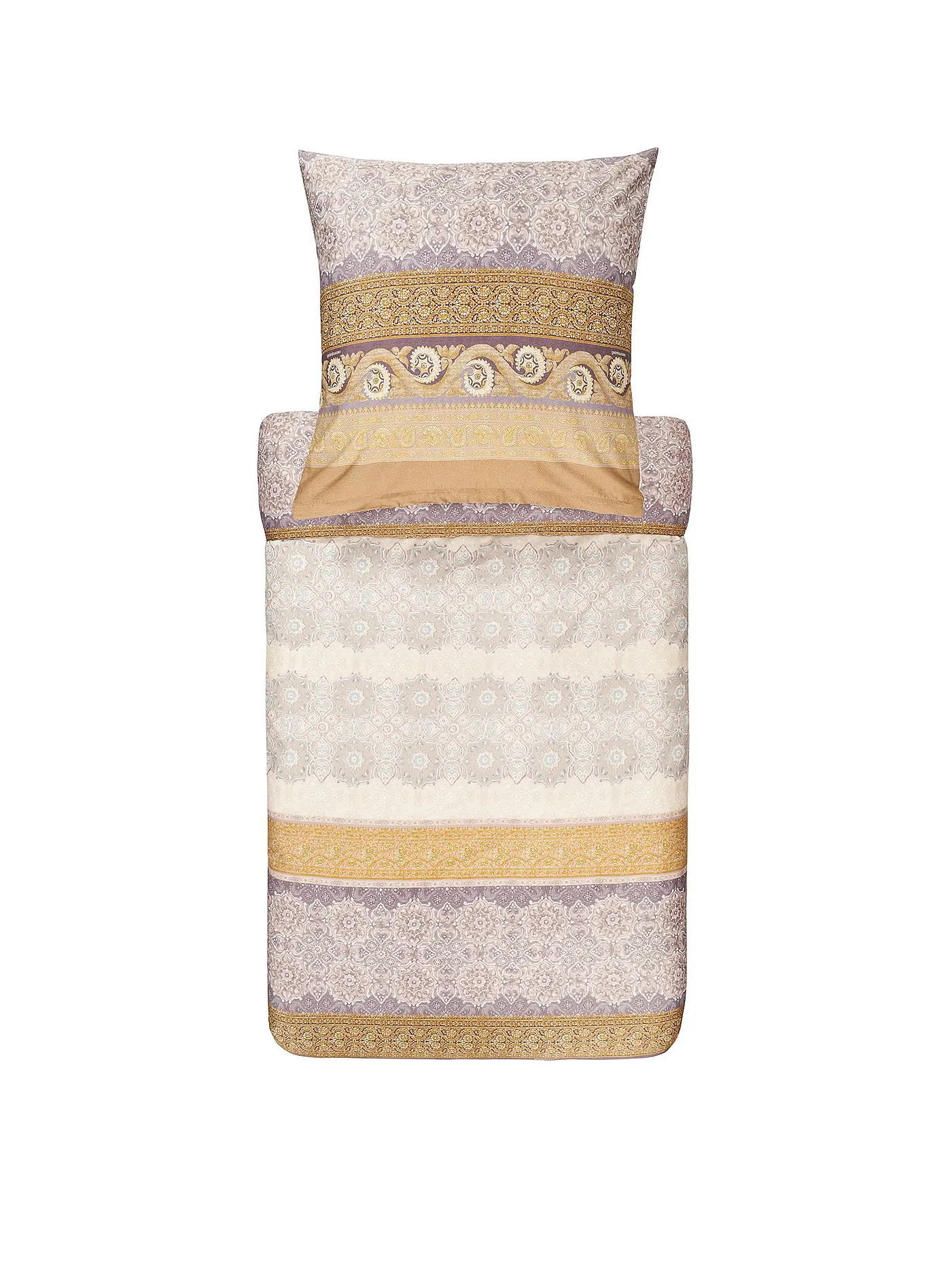 BASSETTI | Satin Bettwäsche 70x90cm / 140x200cm Beige | 